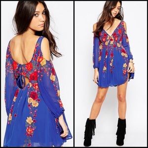 RARE! FREE PEOPLE Penny Lover Cold-Shoulder Dress